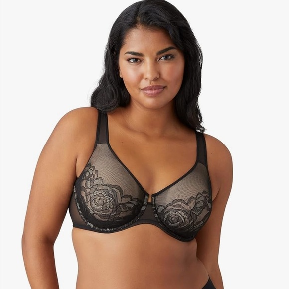 Wacoal Stark Beauty Underwire Bra 32DD - Black- Style: 855225 - Picture 1 of 7